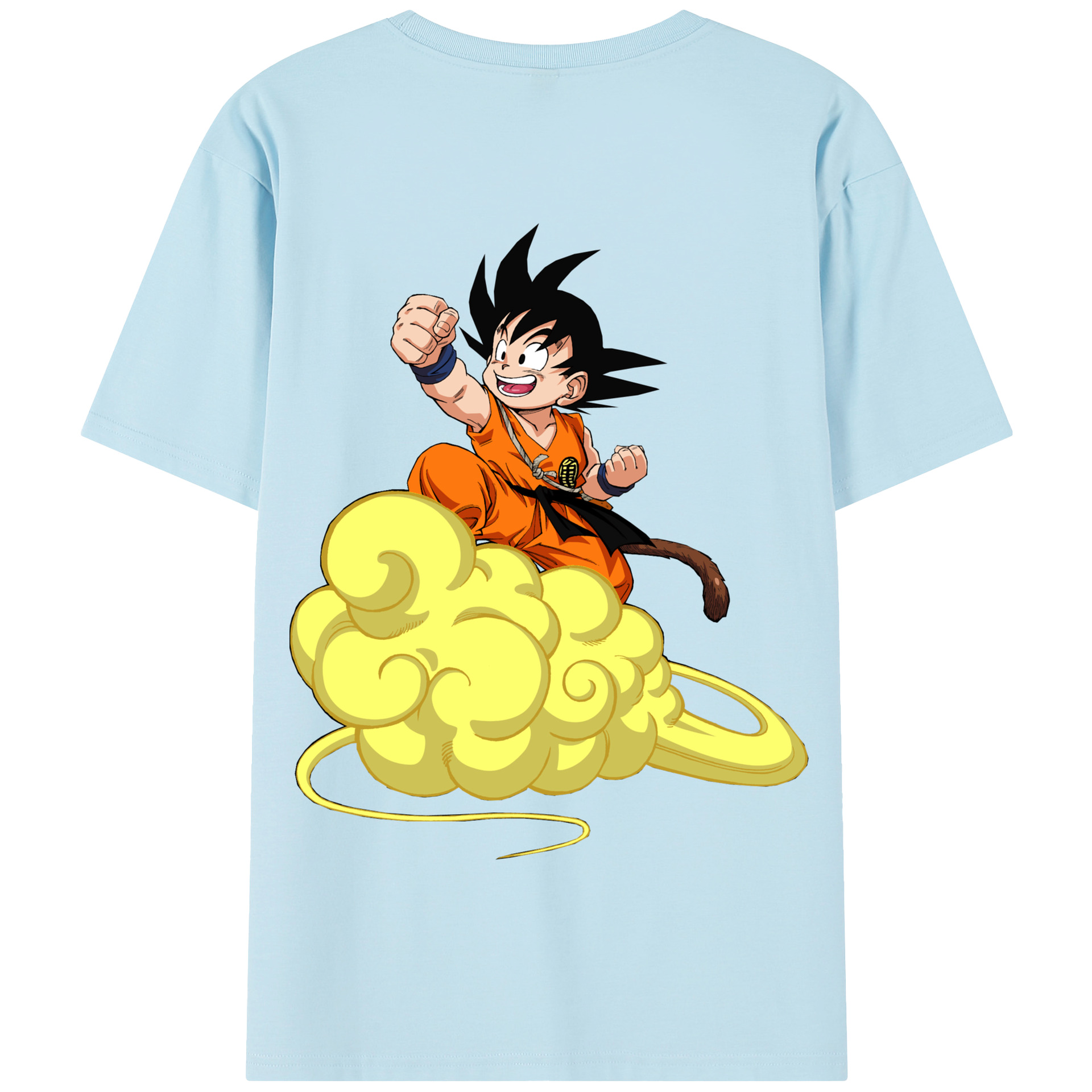 （画像用） ドラゴンボール 孫悟空（そん ごくう）Son Goku カカロット DRAGON BALL Kakarotto 綿100％半袖Tシャツ（背面プリント）